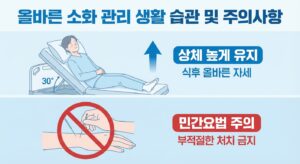 올바른 소화 관리 생활 습관 및 주의사항