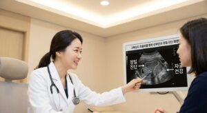 고해상도 초음파를 통한 산부인과 정밀 진단 화면