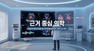 의료진이 환자의 정밀 검사 데이터를 분석하는 전문 진단 과정